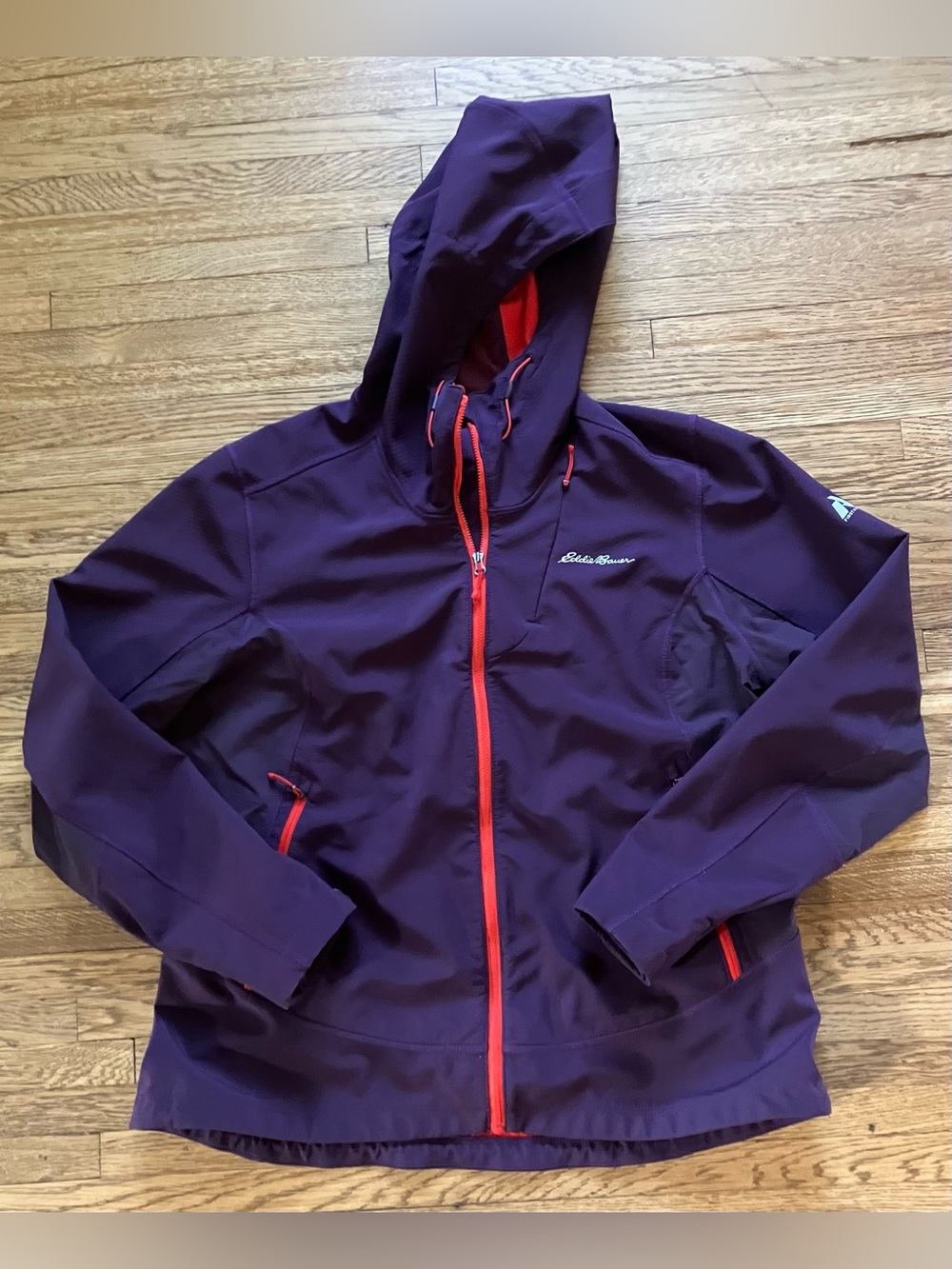 Eddie Bauer First Ascent Softshell Hooded Jacket Plum Red XL